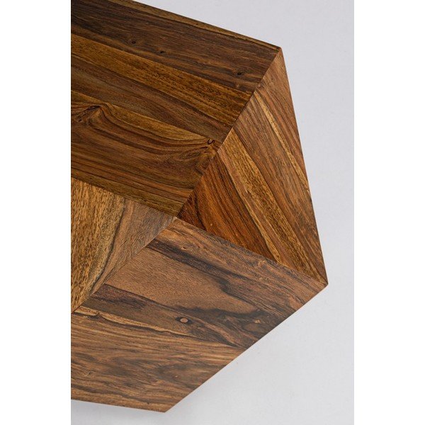 Măsuță de cafea în culoare naturală închisă din lemn de sheesham 42x42 cm Egypt – Bizzotto-image-4