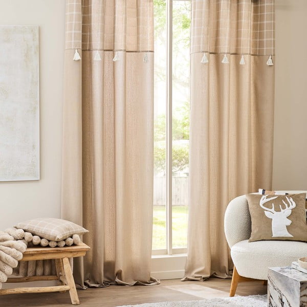 Draperie maro din amestec de bumbac 140x240 cm Everest – douceur d'intérieur-image-3