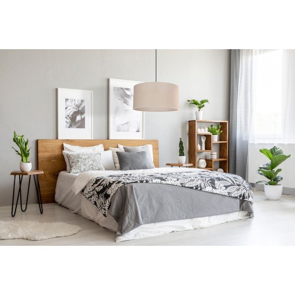Lustră bej cu abajur textil ø 40 cm Shanti – Candellux Lighting-image-3