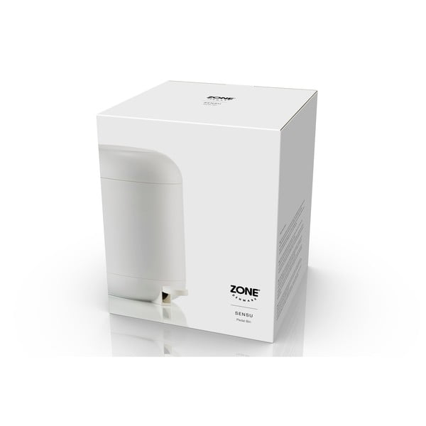 Coș de gunoi alb cu pedală din plastic 4 l Sensu – Zone-image-1