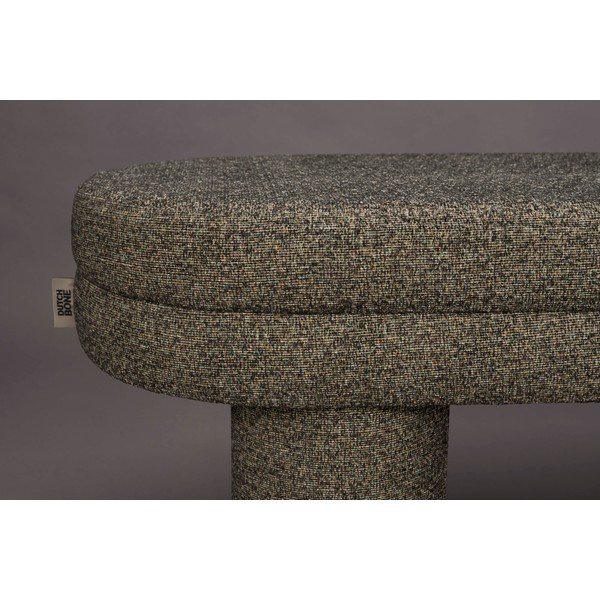 Bancă maro cu tapițerie din țesătură bouclé Fern – Dutchbone-image-1