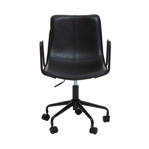 Scaun de birou negru din imitație de piele Branson – Premier Housewares-image-2