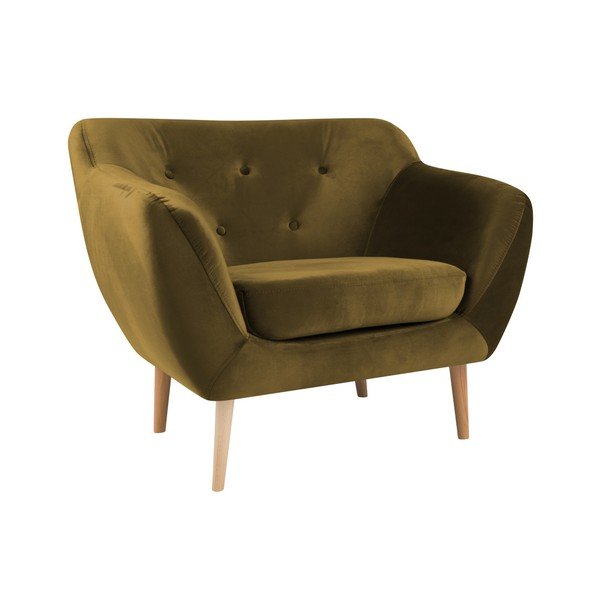 Fotoliu Mazzini Sofas AMELIE, galben muștar-image-4