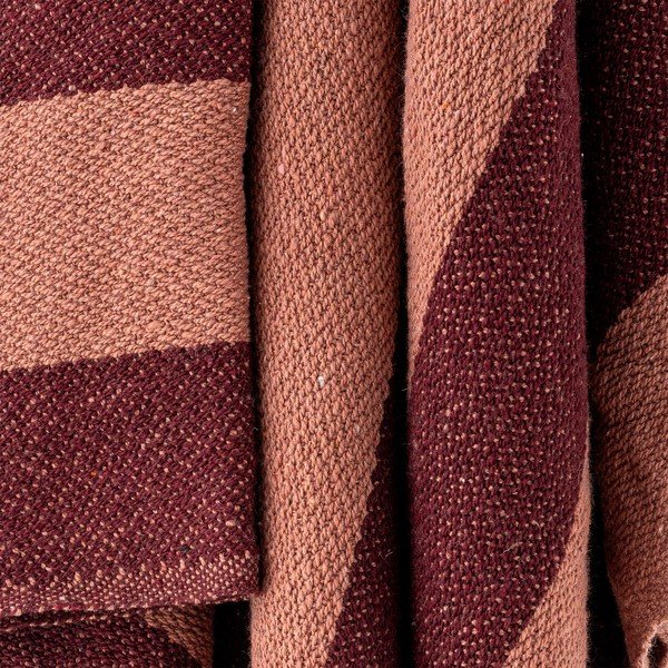 Pătură burgundy din bumbac reciclat 130x160 cm Frello – Bloomingville-image-3