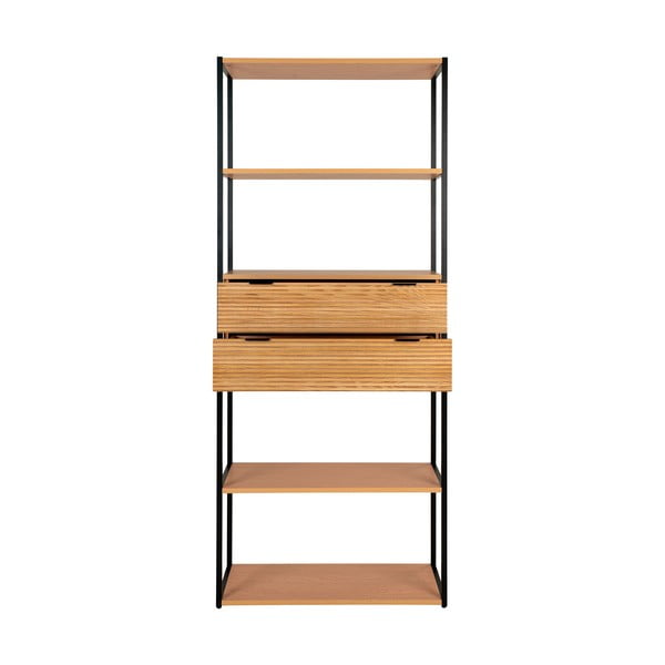 Bibliotecă în culoare naturală cu aspect de lemn de frasin 84,5x200 cm Minato – House Nordic-image-2