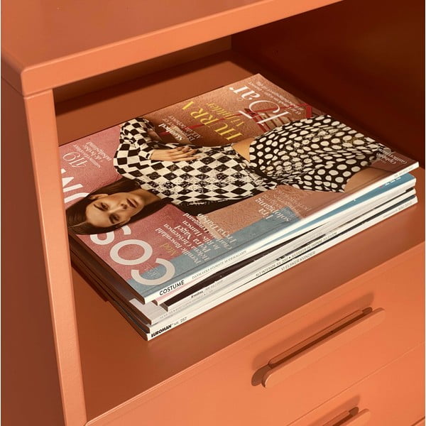 Noptieră de perete cu 2 sertare Keep by Hammel, roșu cărămiziu-image-3