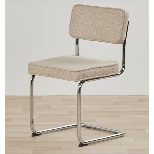 Scaun de dining bej balansoar tapițat Rupert – Unique Furniture-image-4