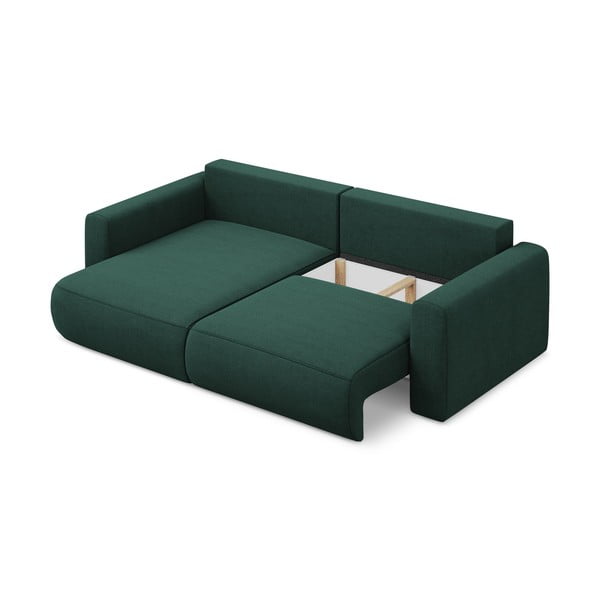 Colțar verde extensibil/cu spațiu de depozitare (cu colț pe partea stângă/cu șezlong) Kapua – Makamii-image-3