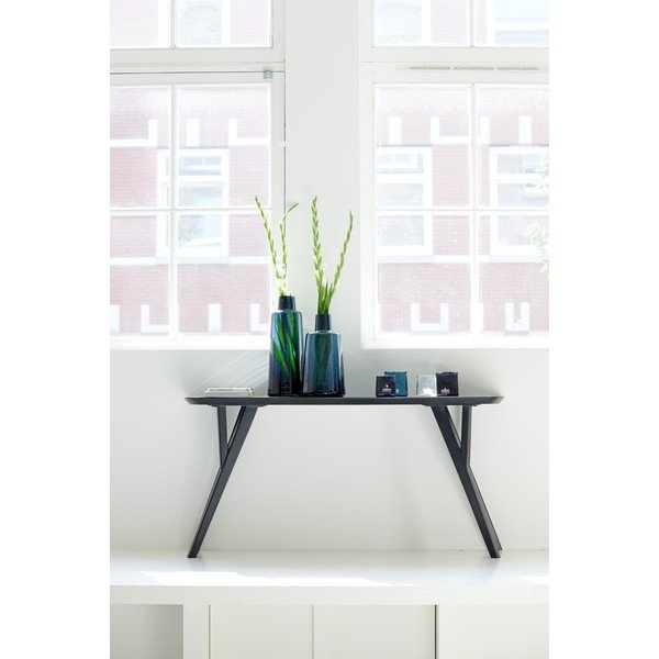 Masă consolă negru-mat din lemn de acacia 44x160 cm Quenza – Light & Living-image-1
