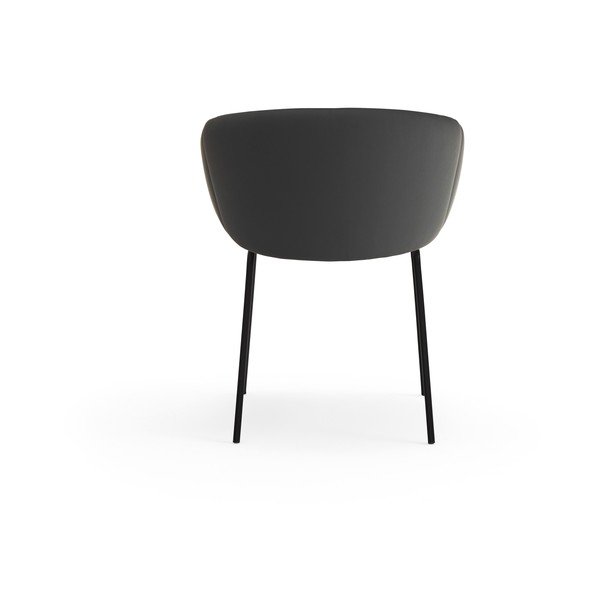 Scaun de sufragerie negru tapițat Add – Teulat-image-4