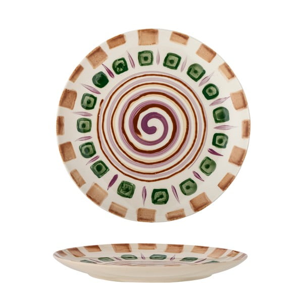 Farfurie verde/maro pentru desert  din gresie ø 20,5 cm Shama – Bloomingville-image-2