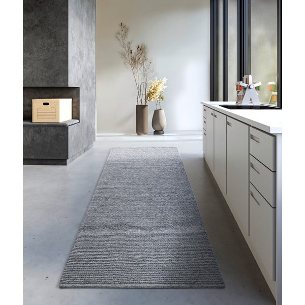 Covor tip traversă gri țesut manual din lână 80x200 cm Francois – Villeroy&Boch-image-1