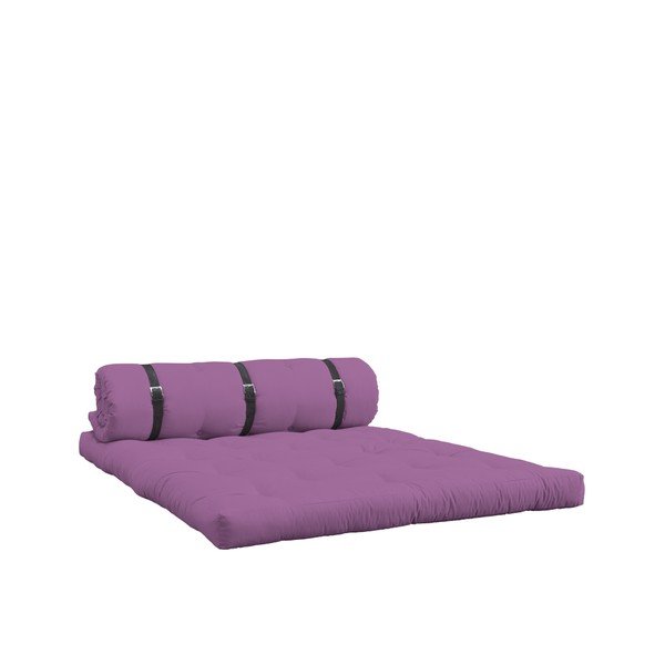 Canapea extensibilă cu detalii din piele Karup Buckle Up Taffy Pink-image-4