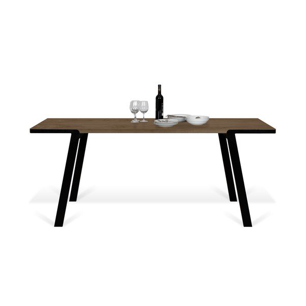 Masă de dining cu aspect de lemn de nuc 200x100 cm Drift - TemaHome-image-3