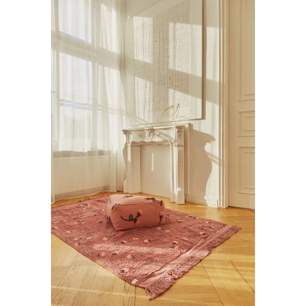 Covor pentru copii roz lavabil/țesut manual din bumbac 140x210 cm English Garden Ash Rose – Lorena Canals-image-4