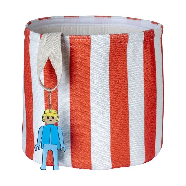 Coș de jucării pentru copii roșu din material textil ø 30x28 cm Stripes – Playmobil-image-2