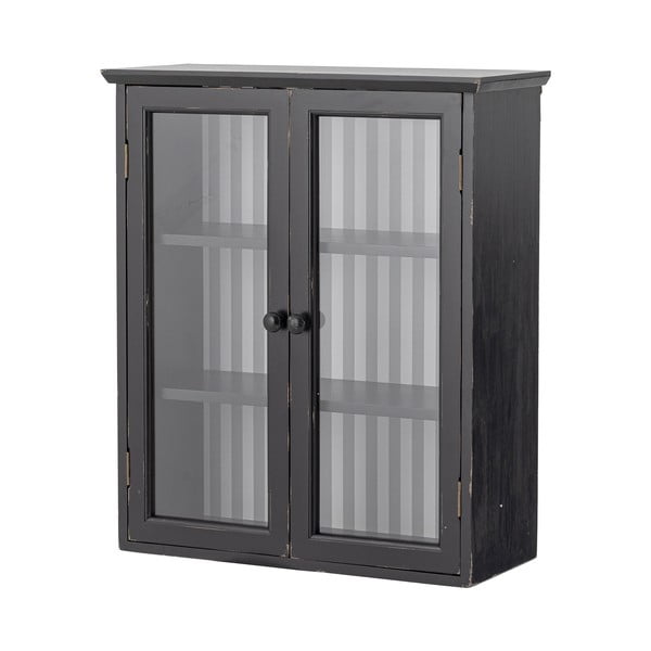 Vitrină neagră din lemn de brad suspendată 51,5x66,5x22,5 cm Hazem – Bloomingville-image-4