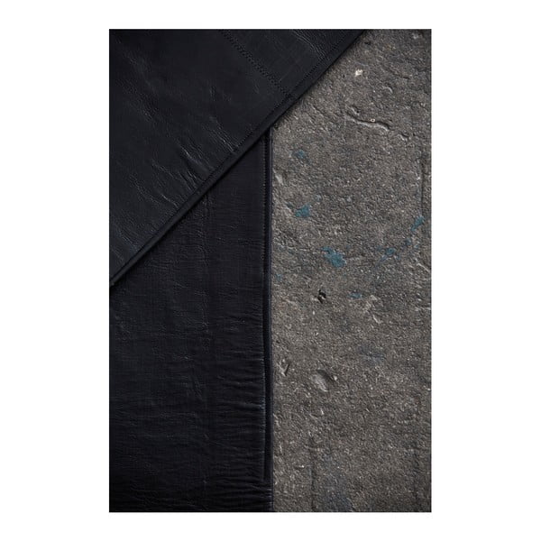 Covor din piele Fuhrhome Athens, 120 x 180 cm, negru-image-2