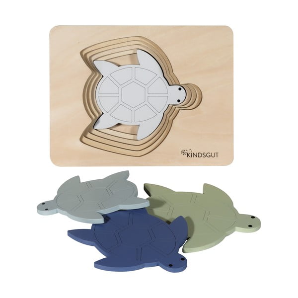 Puzzle de inserat din lemn Turtle – Kindsgut-image-1