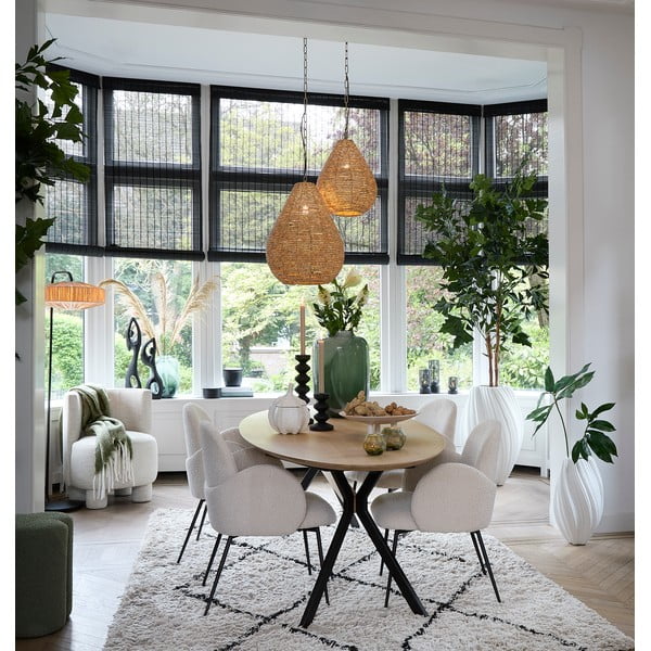 Lustră în culoare naturală cu abajur din lemn ø 31 cm Kabinda – Light & Living-image-1