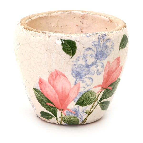 Ghiveci din ceramică Soho And Deco Flor Rosa, ⌀ 14 cm