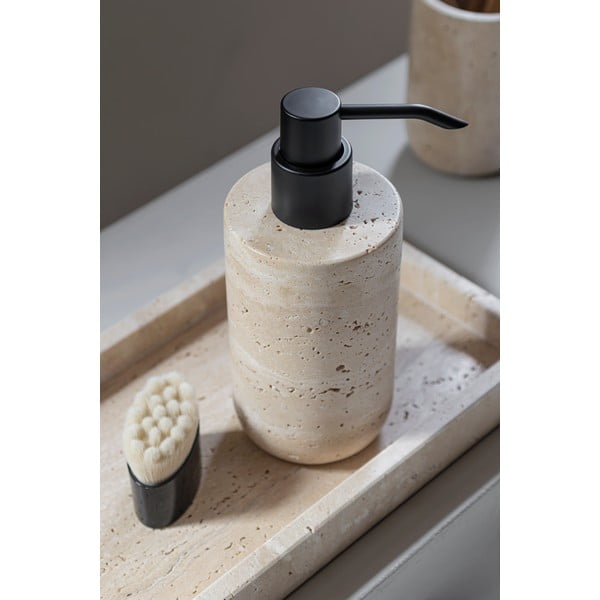 Dozator de săpun lichid bej din piatră 250 ml Travertine – Mette Ditmer Denmark-image-1