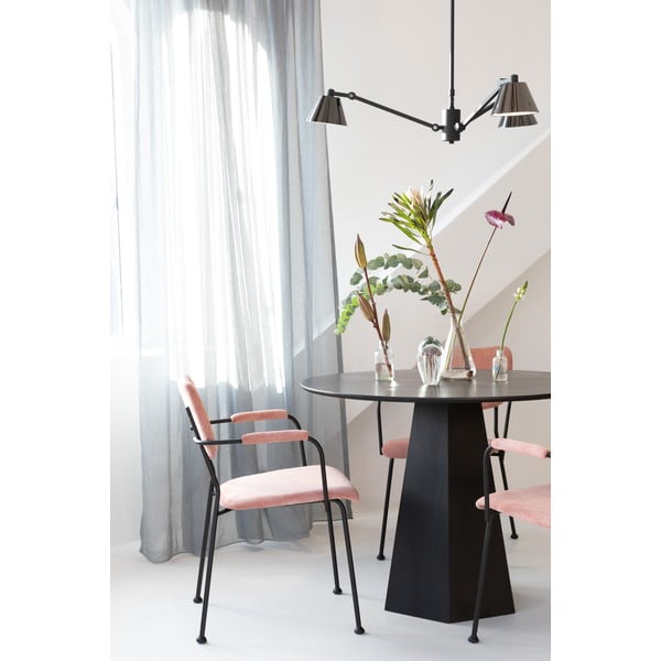 Masă de dining rotundă cu blat cu aspect de lemn de  frasin  ø 100 cm Pilar – Zuiver-image-1