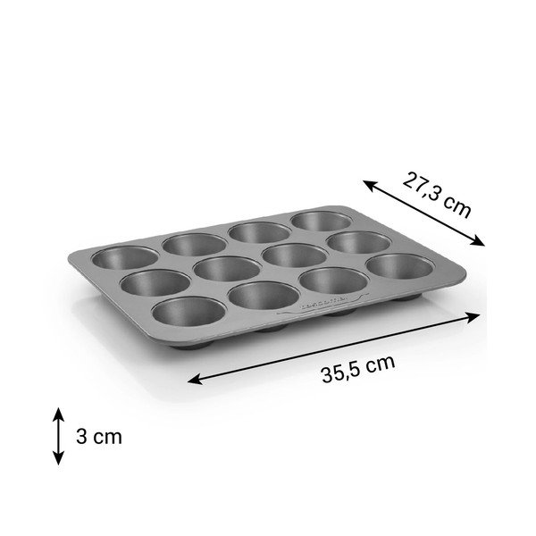 Formă de copt din metal pentru brioșe 35,5x27 cm Compact – Tescoma-image-3