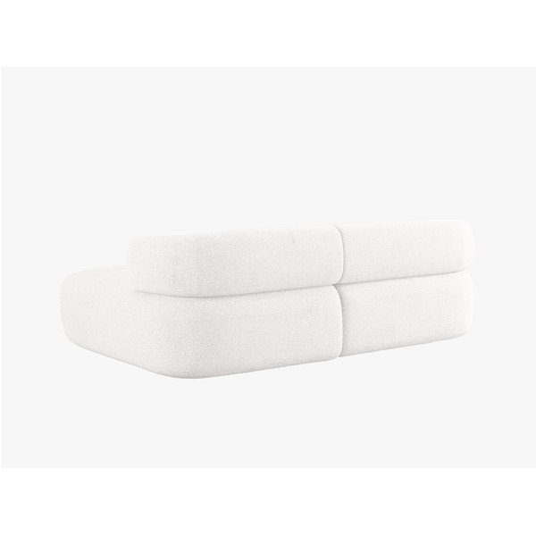 Colțar fildeș cu tapițerie din țesătură bouclé (cu colț pe partea dreaptă/cu șezlong) Jenny – Micadoni -image-3