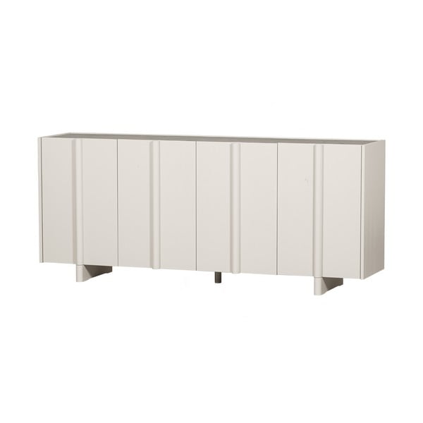 Comodă modulară crem joasă din lemn masiv de pin 200x85 cm Basu – WOOOD-image-2