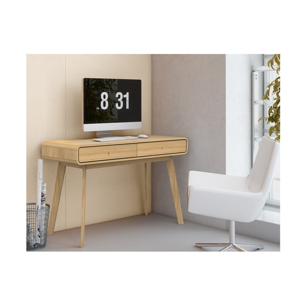 Birou cu aspect de lemn de stejar 50x120 cm Cassie - Støraa-image-2