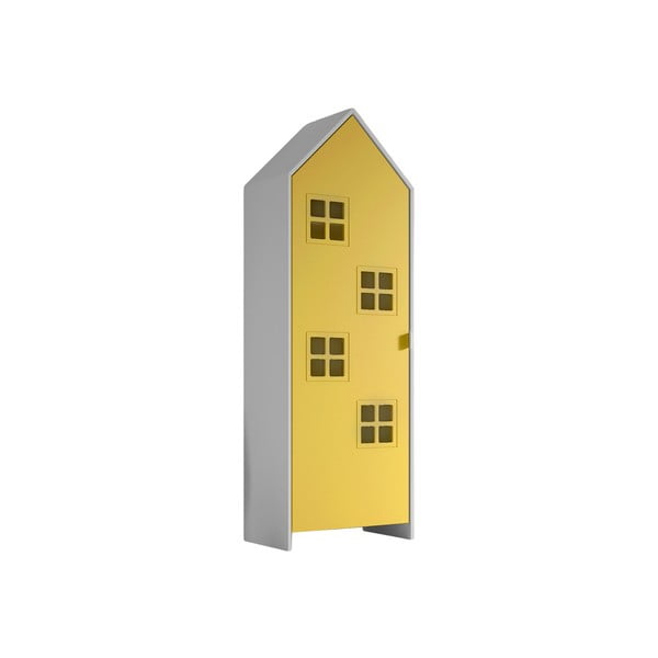 Șifonier pentru copii din lemn de pin alb-galben 37x172 cm Casami Bruges – Vipack