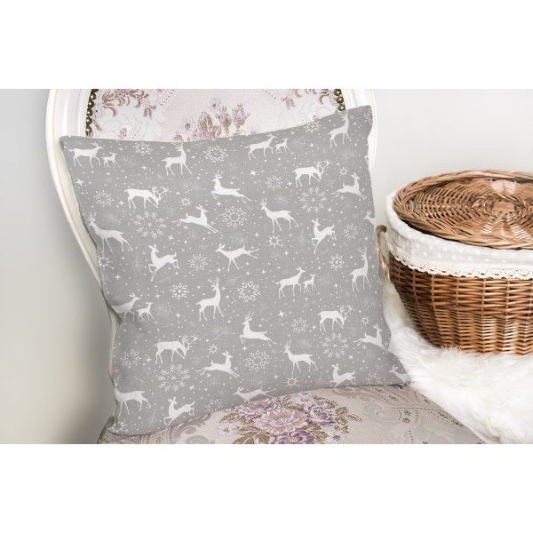 Față de pernă cu model de Crăciun Minimalist Cushion Covers Reindeer, 42 x 42 cm-image-2