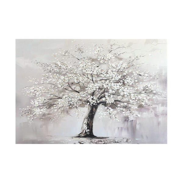 Tablou cu detalii pictate manual 70x100 cm White Tree – Styler
