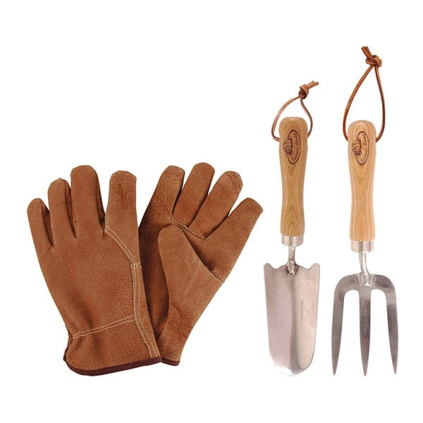 Set unelte de grădinărit și mănuși din piele Esschert Design Pond