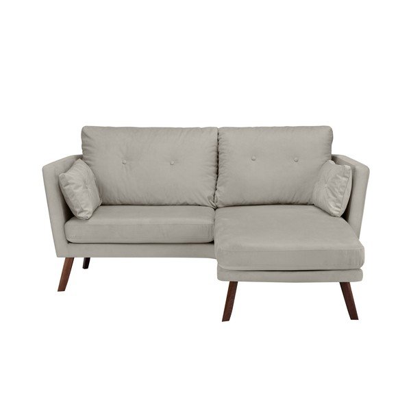 Canapea cu 3 locuri Mazzini Sofas Elena, cu șezlong pe partea dreaptă, bej-image-1