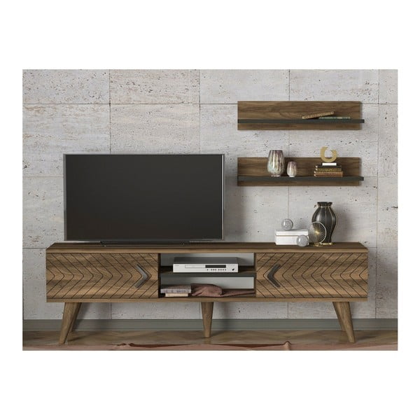 Set comodă TV și 2 rafturi de perete Tera Home Legato-image-1