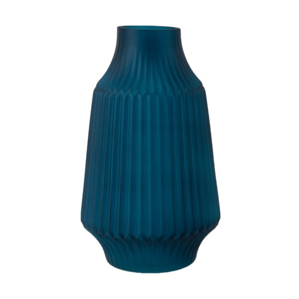 Vază din sticlă PT LIVING Stripes, Ø 16 cm, albastru