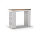 Masă de bar cu blat cu aspect de lemn de stejar 52x120 cm Peru – Marckeric