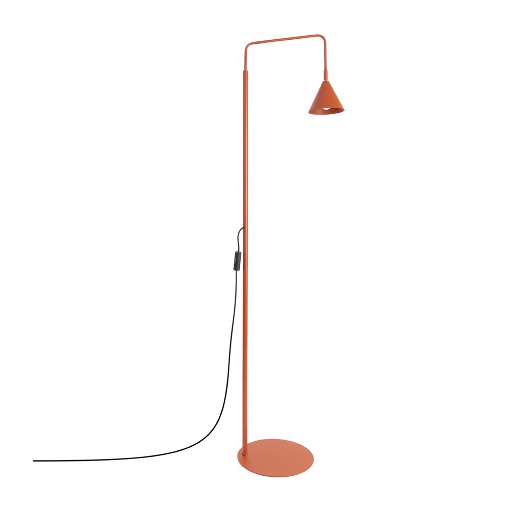 Lampadar cărămiziu cu structură flexibilă din oțel (înălțime 165 cm) Zylo – Sollux