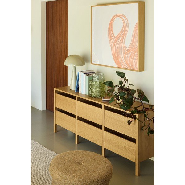 Comodă în culoare naturală cu aspect de lemn de stejar 150x65x40 cm Forma – Hübsch-image-1