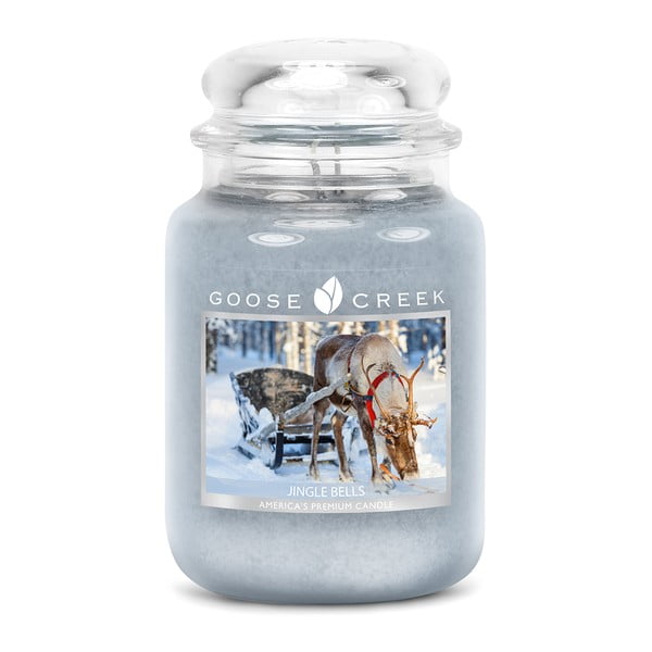 Lumânare parfumată în recipient de sticlă Goose Creek Jingle Bells, 150 ore de ardere