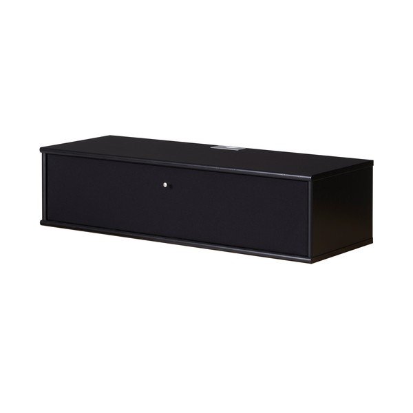 Comodă TV neagră cu aspect de lemn de frasin 89x22 cm Mistral – Hammel Furniture-image-2