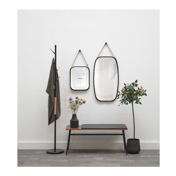 Oglindă de perete cu ramă neagră PT LIVING Idylic, lungime 40,5 cm-image-2