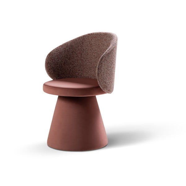 Fotoliu roz cu tapițerie din catifea Inez – Micadoni -image-2