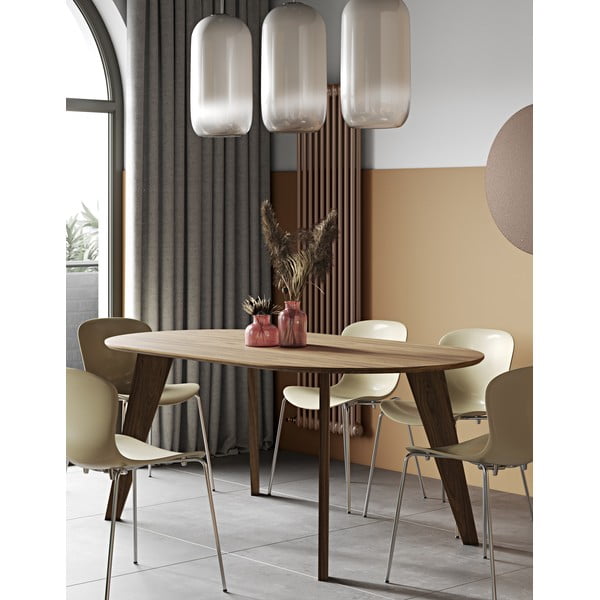 Masă de dining  cu blat cu aspect de lemn de nuc 100x180 cm Lago – TemaHome-image-2