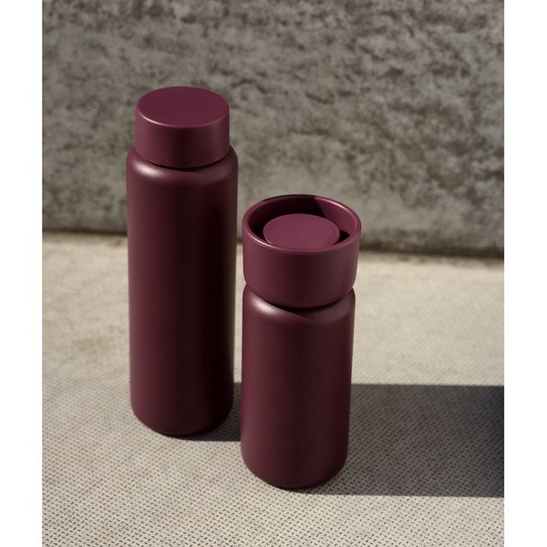 Cană termos burgundy din oțel inoxidabil 400 ml Singles – Zone-image-2