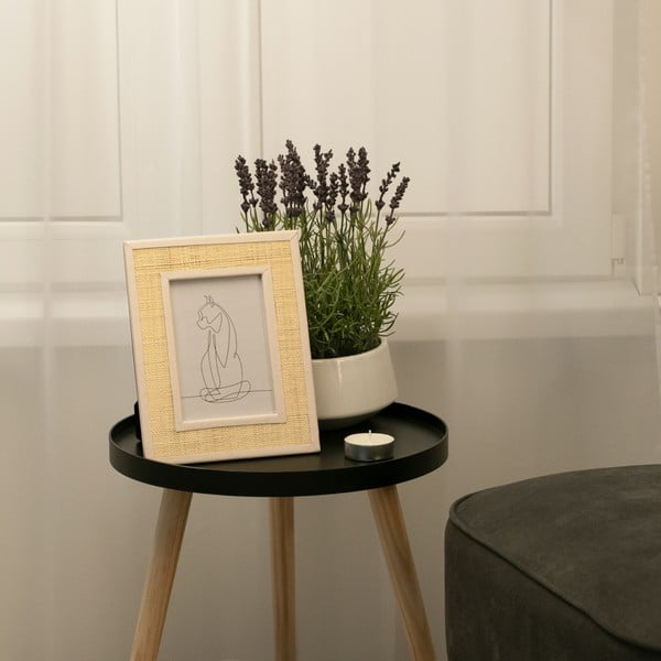 Ramă foto în culoare naturală cu picior de susținere din plastic 21x26 cm Rafi – Restilo-image-1