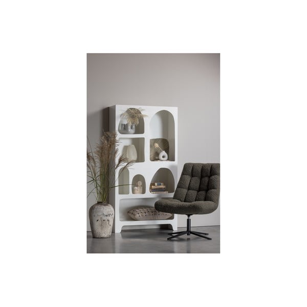 Bibliotecă albă 95x180 cm Caz – WOOOD-image-2