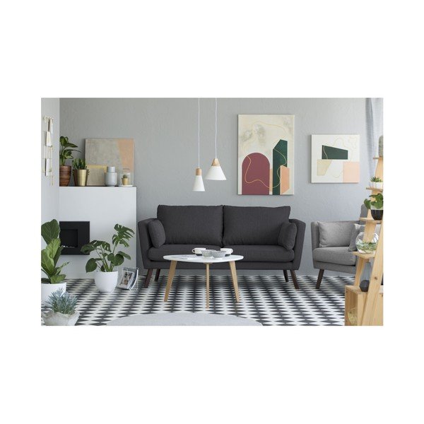 Canapea cu 3 locuri Mazzini Sofas Elena, gri închis-image-3